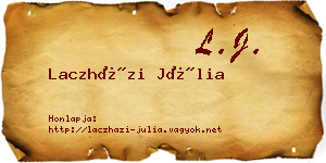 Laczházi Júlia névjegykártya